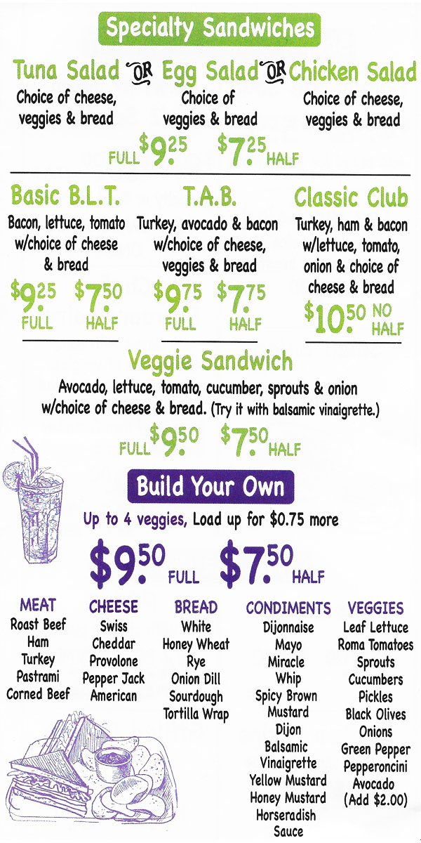 Bozeman MT Bakery Sandwich Deli Menu Mama Mac's